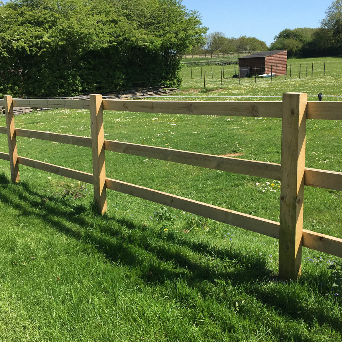 Suregreen Post Rail Fencing Agricultural Fencing   Square Fencing Rails 2 3 