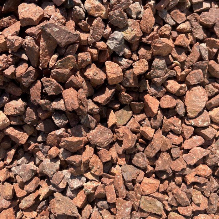 Red stone chippings bulk 2025 bag