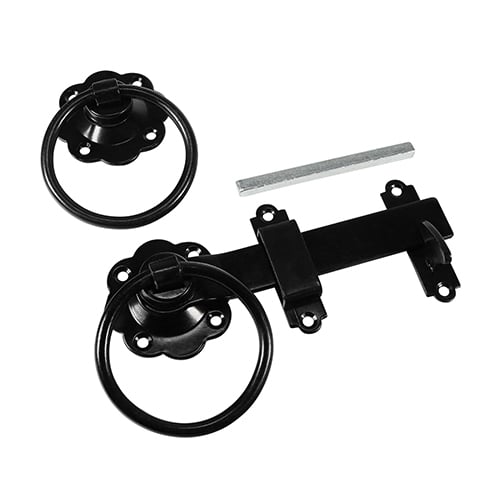 Ring Gate Latch | 150mm | Epoxy Black | Timco